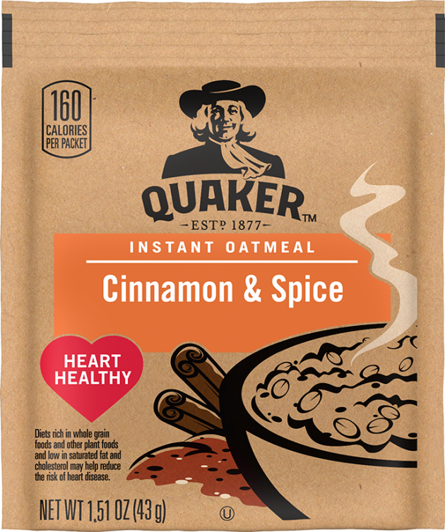 Quaker® Instant Oatmeal Cinnamon Spice 1.51oz. PepsiCo School